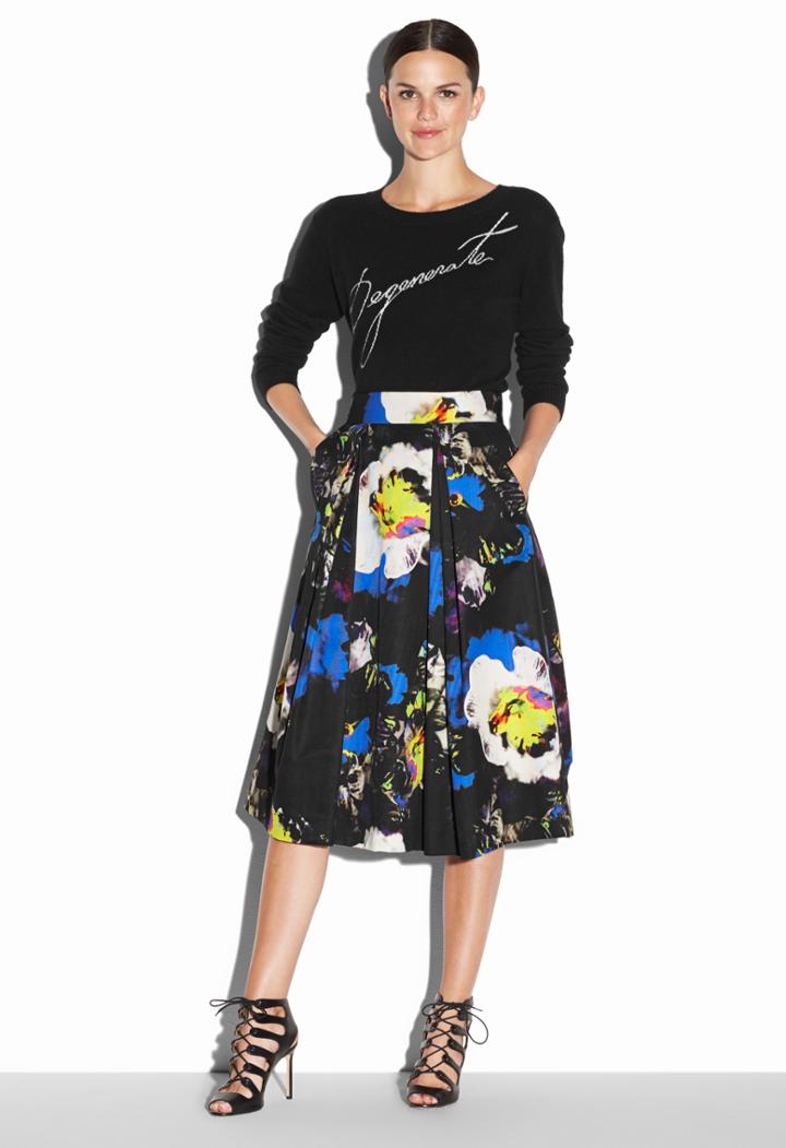 Milly Lana 3/4 Skirt - Multi