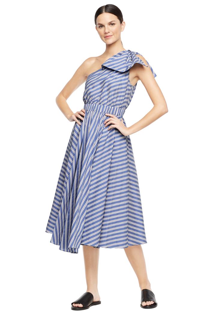 Milly Cotton Silk Stripe Anna Dress