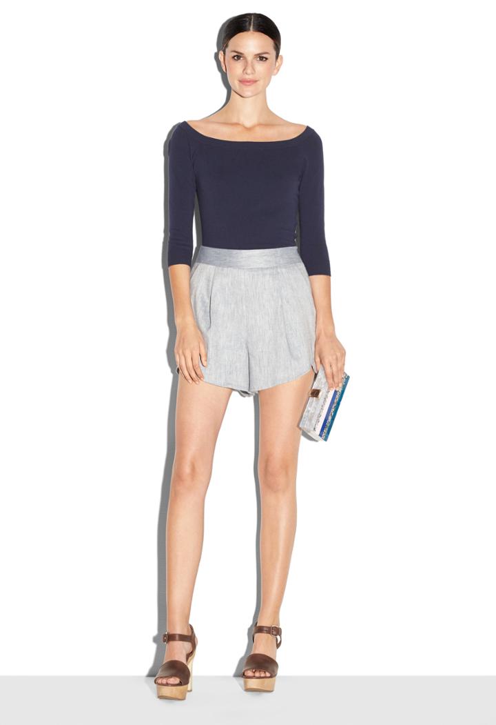 Milly Off The Shoulder Pullover - Navy
