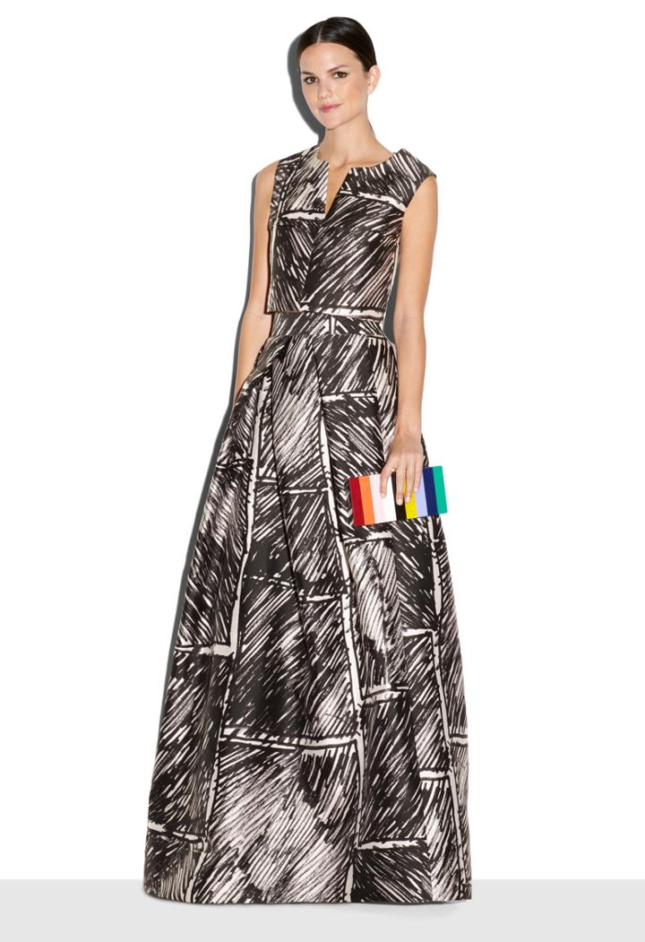 Milly Scribble Print Clarisa Maxi Skirt
