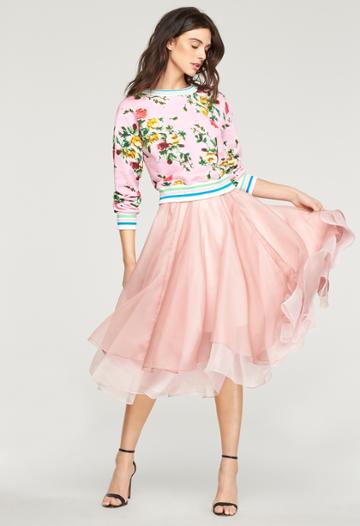Milly Silk Organza Poof Skirt