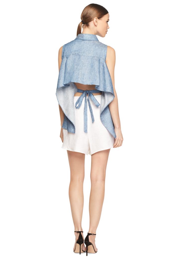 Milly Linen Sleeveless Avery Top