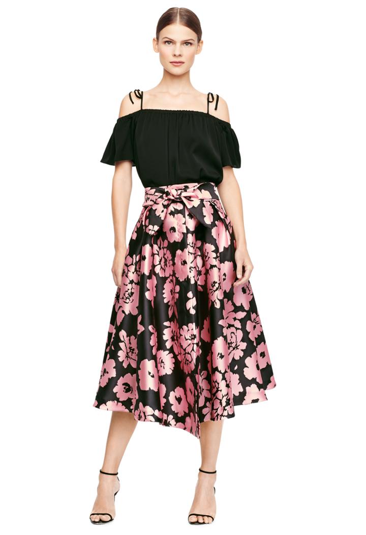 Milly Stretch Silk Eden Top - Black