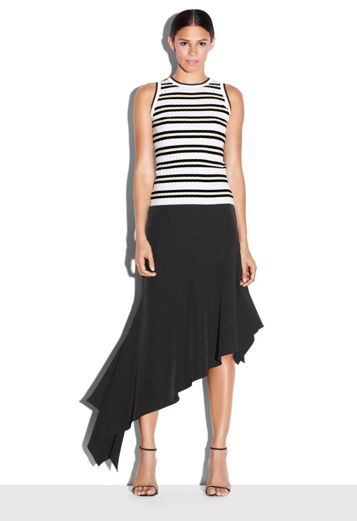 Milly Pop Textured Stripe Tank - Neutral Multi