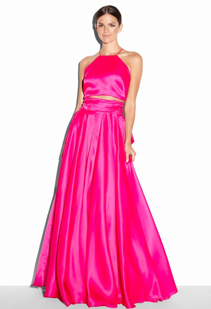 Milly Satin Organza Audrey Crop Top