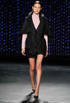 Milly Ruffle Cape Jacket - Black