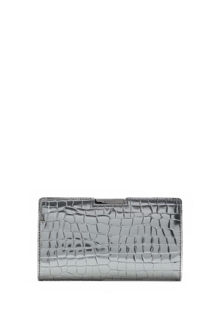Milly Logan Metallic Small Frame Clutch
