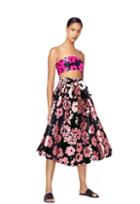 Milly Floral Print Straight Bikini Top