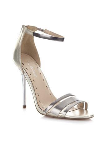 Gia Silver Strappy Metal Heel
