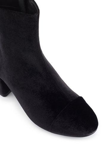 Miss Selfridge Womens Delilah Black Velvet Ankle Boots