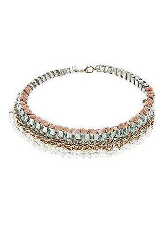 Miss Selfridge Womens Thread And Beaded Choker