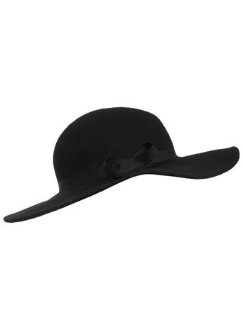 Black Felt Floppy Hat