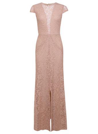 Foiled Lace Maxi Dress