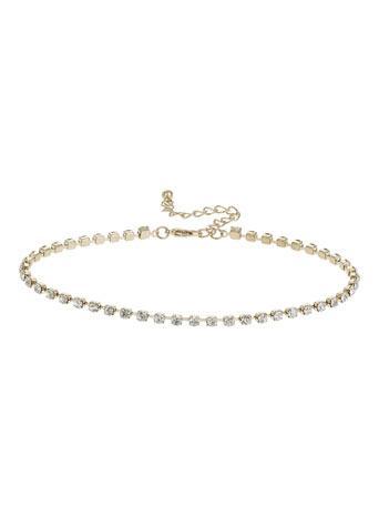 Womens Cup Chain Rhinestone Choker