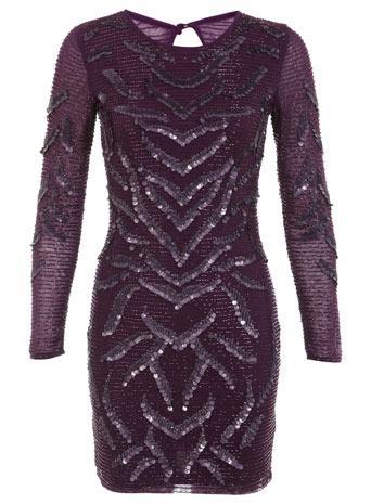 Womens Purple Roberta Bodycon Dress