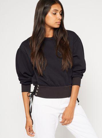 Miss Selfridge Womens Petite Corset Side Sweatshirt