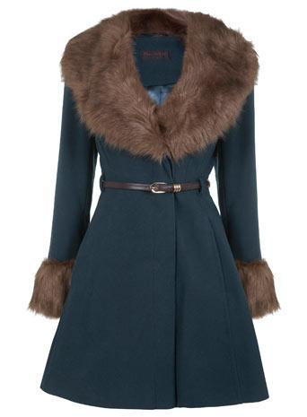 Forest Green Full Skirted Coat