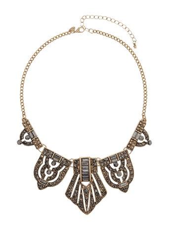 Miss Selfridge Womens Deco Rhinestone Collar