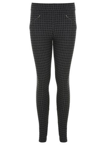Womens Dogtooth Tube Trouser