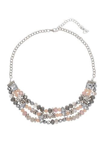Miss Selfridge Womens Crystal Rhinestone Collar Necklace