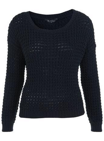 Navy Waffle Jumper