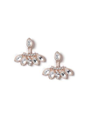 Miss Selfridge Womens Front And Back Embellished Earrings