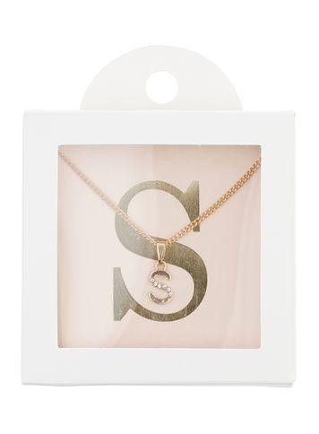 Miss Selfridge Womens S Initial Necklace