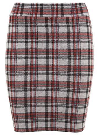 Womens Red Tartan Mini Skirt