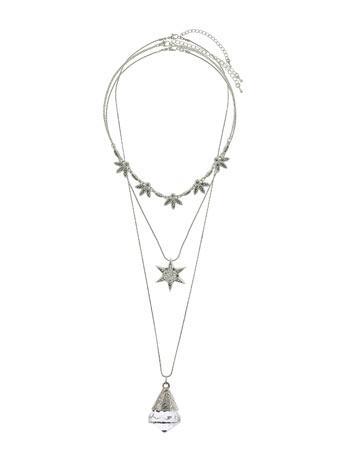 Womens Star Charm Necklace Set