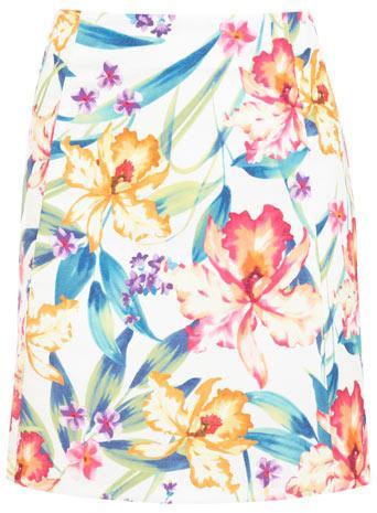 Hawaiian Printed Mini Skirt