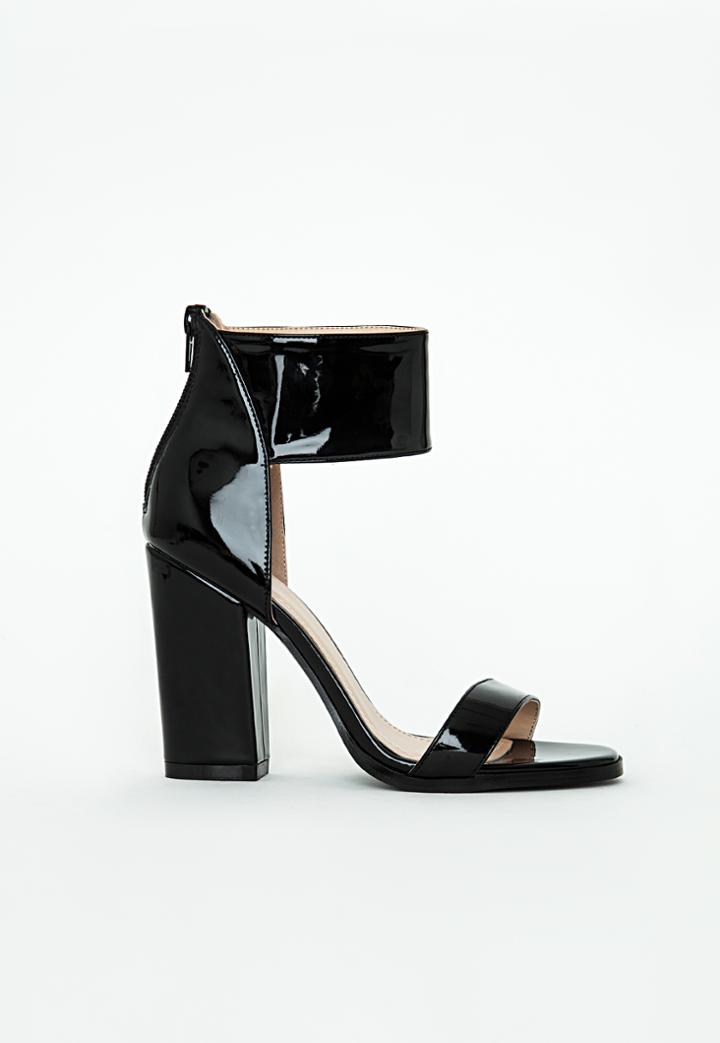 Missguided Ankle Cuff Block Heel Sandal