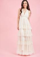 Modcloth Layered Love Maxi Dress In Ivory In M