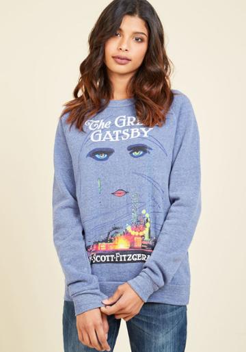 Outofprint Novel Tee Sweatshirt In Jay