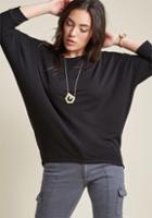 Modcloth Sports Rapport Knit Top In Raven In Xl