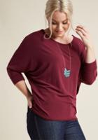 Modcloth Sports Rapport Knit Top In Burgundy In M
