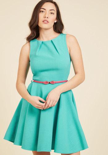  Luck Be A Lady A-line Dress In Robin's Egg In 10 (uk)