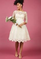 Modcloth Chi Chi London Gilded Grace Lace Dress In Champagne In 2