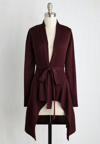 Mak Coastal Cafe Cardigan In Merlot
