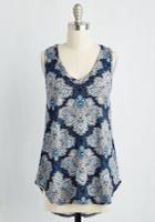  Infinite Options Tank Top In Blue Paisley In L