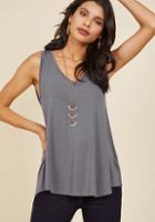 Modcloth Endless Possibilities Tank Top In Grey