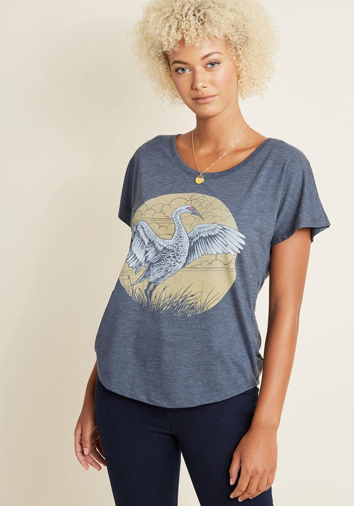 Modcloth Crane On My Parade T-shirt In Xl