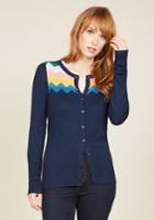  You Heard That Bright Cardigan In Navy In Xl