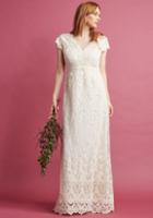Modcloth Memorable Matrimony Maxi Dress In Ivory In Xxs