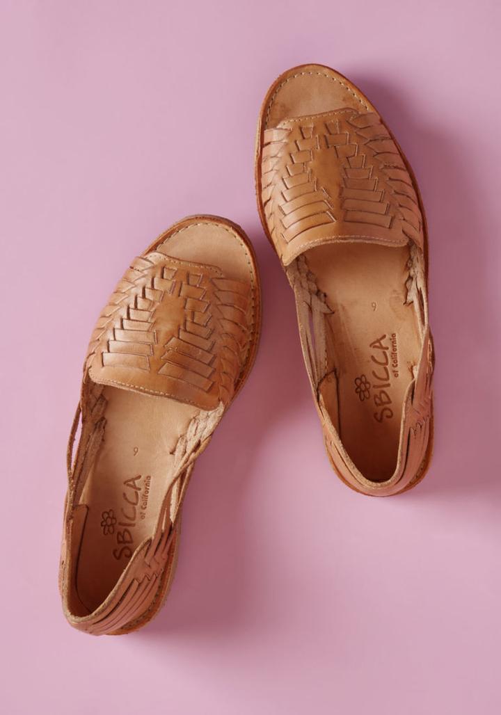 Modcloth No Truer Words Have Been Woven Flat In Sand In 9