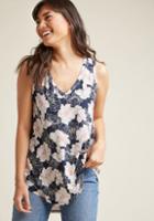 Modcloth Infinite Options Tank Top In Retro Blossoms In Xl