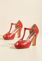  Take Your Dances T-strap Heel In Candy Apple In 9