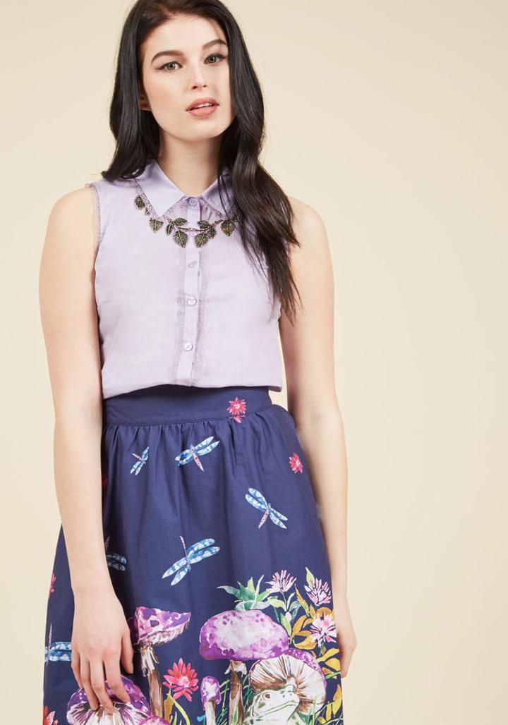  Keep Up The Kindness Sleeveless Top In Lilac In M