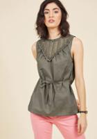 Modcloth Fashion Your Fairytale Sleeveless Top In Slate In M