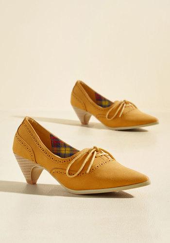  Exam Day Elegance Oxford Heel In Sunflower In 36