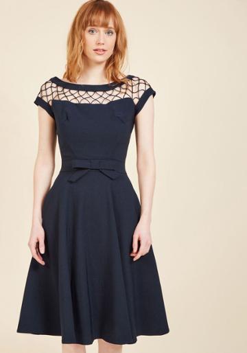  With Only A Wink A-line Dress In Navy In 4x